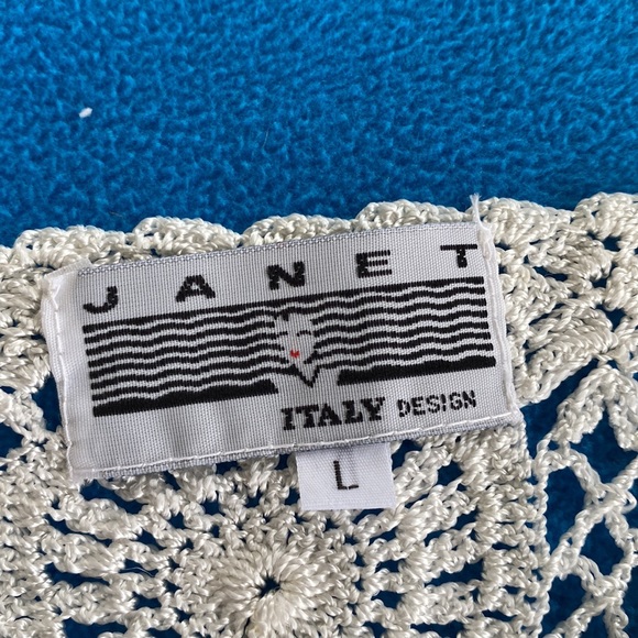 Janet Italy Design Crocheted Sweater/Top Size L - Picture 7 of 8